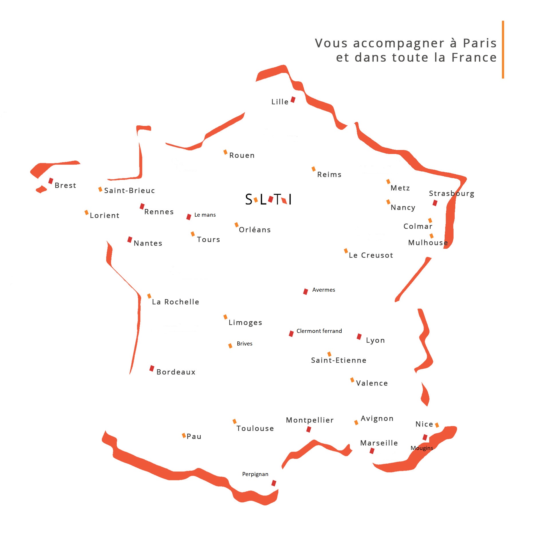 Partenaires SLTI carte France